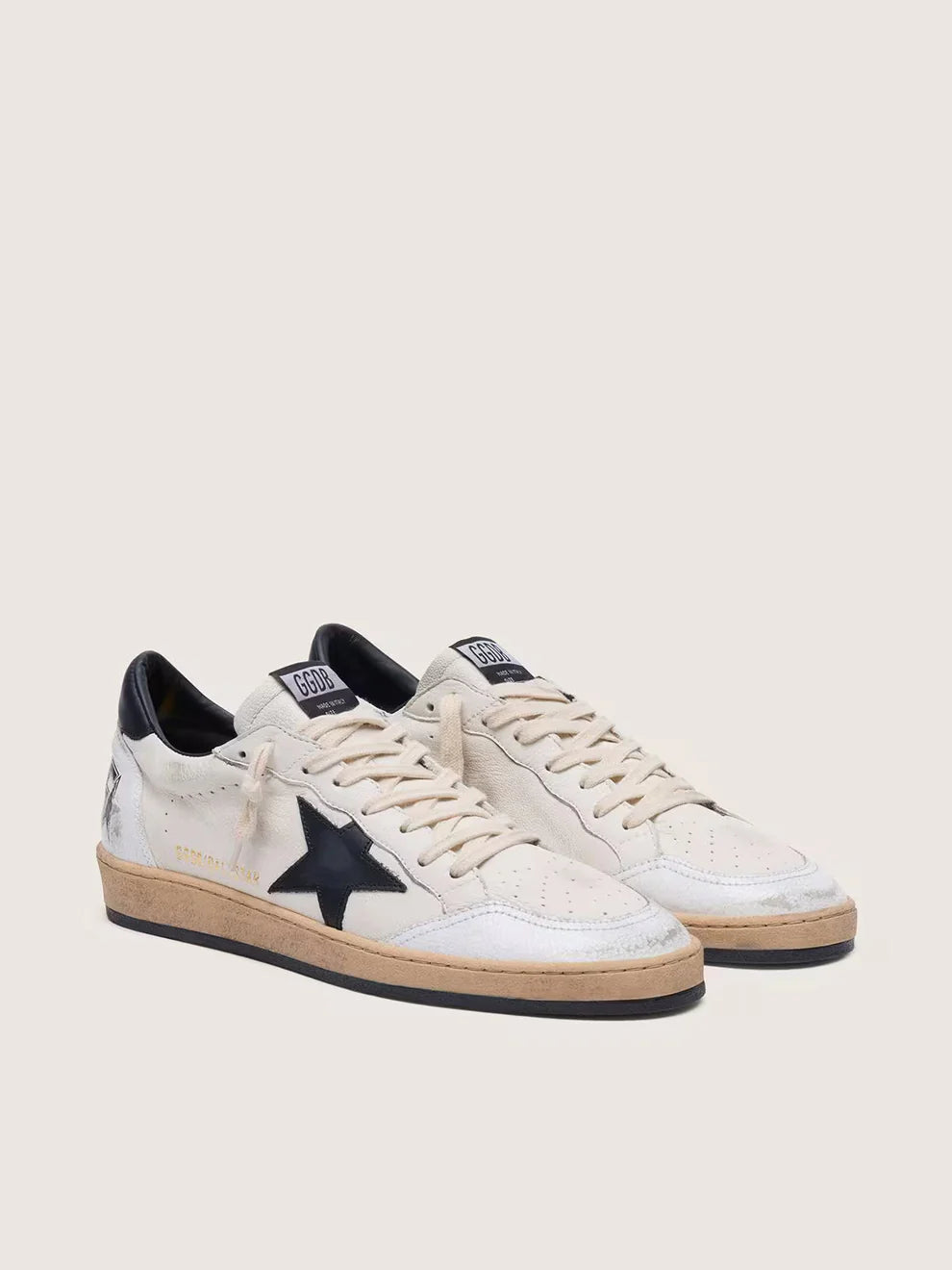 Ball Star homme en nappa blanc avec étoile noire