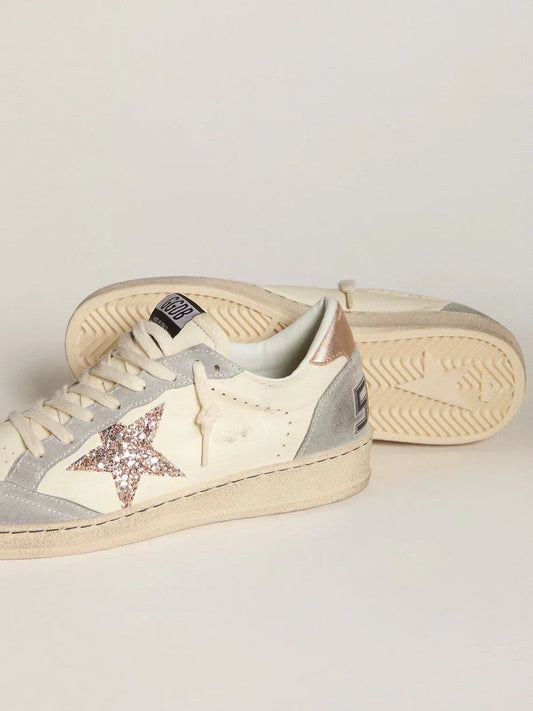 Ball Star femme en cuir nappa avec étoile à paillettes et contrefort lamé