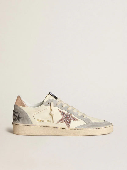 Ball Star femme en cuir nappa avec étoile à paillettes et contrefort lamé